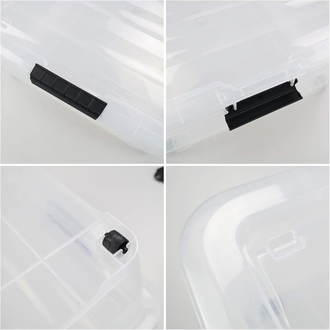 3-Pack 40 Quart ClearView Wheeled Underbed Latch Boxes - Image 6