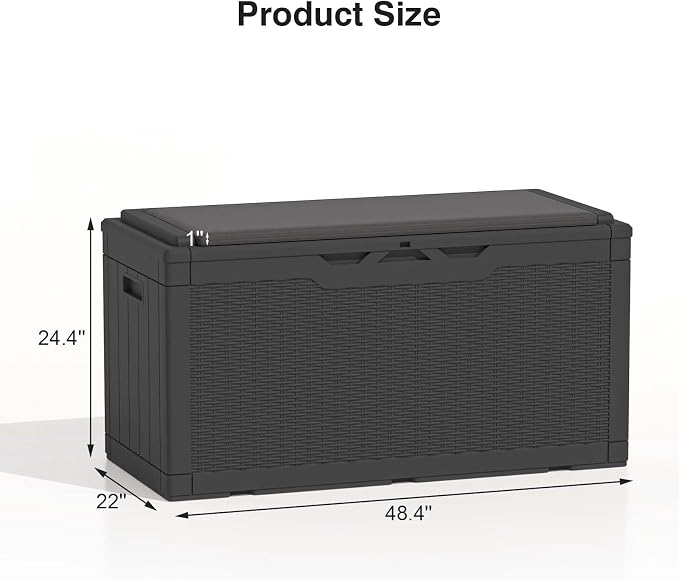 Patiolife 100 Gallon Resin Deck Box - Image 8