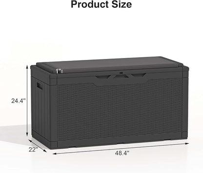 Patiolife 100 Gallon Resin Deck Box - Image 8