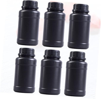 GLEAVI 6pcs Black Plastic Storage Bottles - Image 9