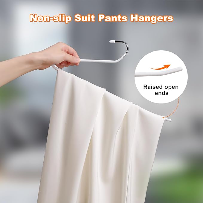 JOYBOS 30 Pack Pants Hangers Space Saving, Open Ended Hangers - Image 5