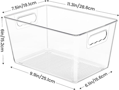 YIHONG 12 Pack Clear Pantry Organizer Bins, Plastic Containers - Image 2
