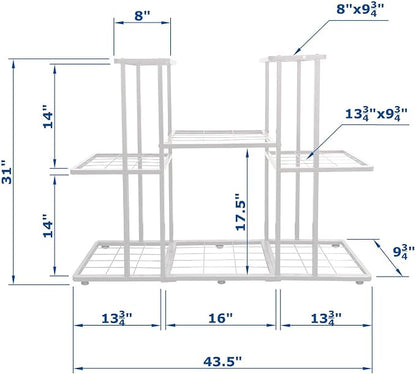 MTB Garden 3 Tier 8 Potted Metal Large Plant Stand - Image 3