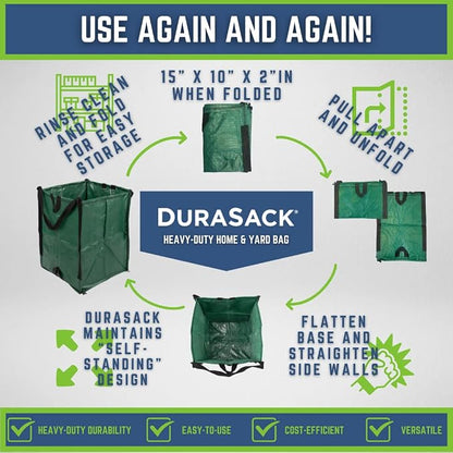 DURASACK Heavy Duty Home and Yard Waste Bag 48-Gallon Woven Polypropylene - Image 7