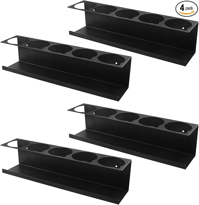QWORK Heavy-Duty Aerosol Spray Can Holder Rack Organizer, Powder-Coated by QWORK