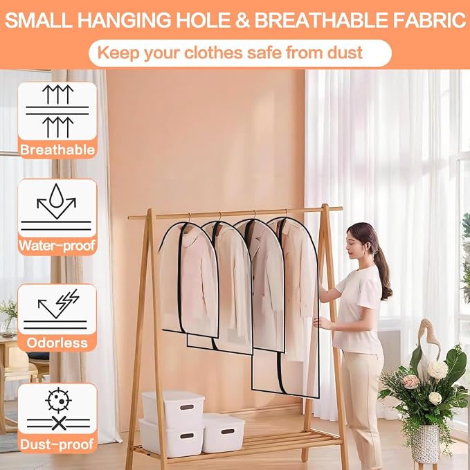 Clear Garment Bags Clothes Covers - Image 5