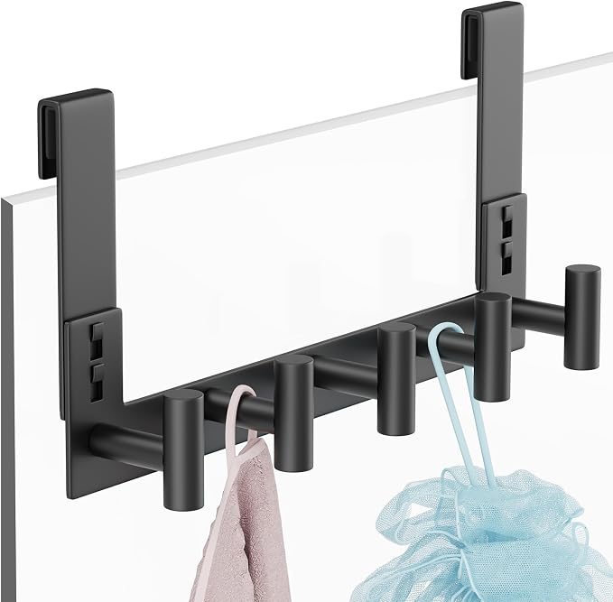 PMMASTO Shower Door Hooks, Extended Towel Hook by PMMASTO