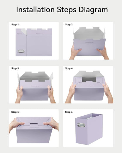 Portable Collapsible Cardboard File Box - Image 5