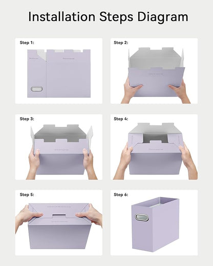 Portable Collapsible Cardboard File Box - Image 5