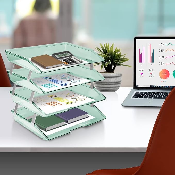 Acrimet Facility 4 Tier Letter Tray, Side Load, Letter Size/A4, Desktop File - Image 2