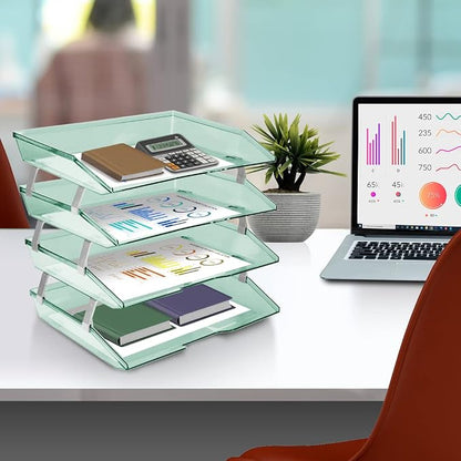 Acrimet Facility 4 Tier Letter Tray, Side Load, Letter Size/A4, Desktop File - Image 2