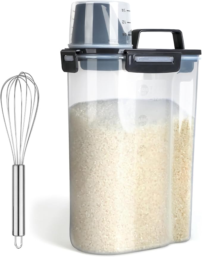 Uppetly Rice Airtight Dry Food Storage Containers, BPA Free Plastic Storage Bin by Uppetly