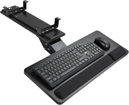 Keyboard Tray Under Desk, 25x9.84'' Large Slide Out Swivel Tilt Computer by Cartmay+Home+%26+Office+Product