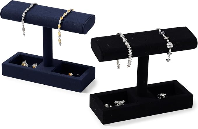 Oirlv Microfiber T-Bar Watch Display Stand Jewelry Display Props Jewelry - Image 4