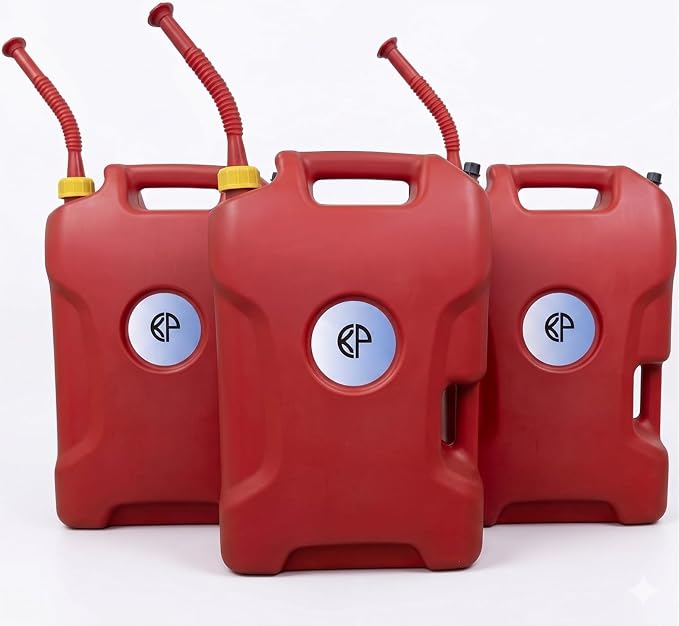 KP Utility 5-Gallon Red Watering & Storage Can – Durable Leak-Proof Flexible by KOOLPRODUCTS