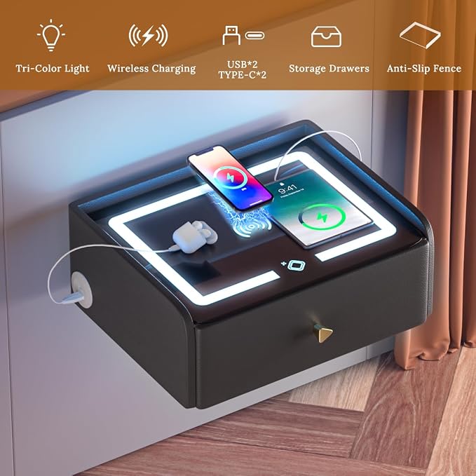 HOMEMORE Floating Nightstand - Image 3