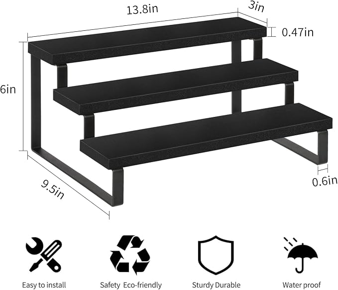 YINMIT Wooden Display Riser Stand, Tiered Perfume and Cologne Organizer Stand - Image 4