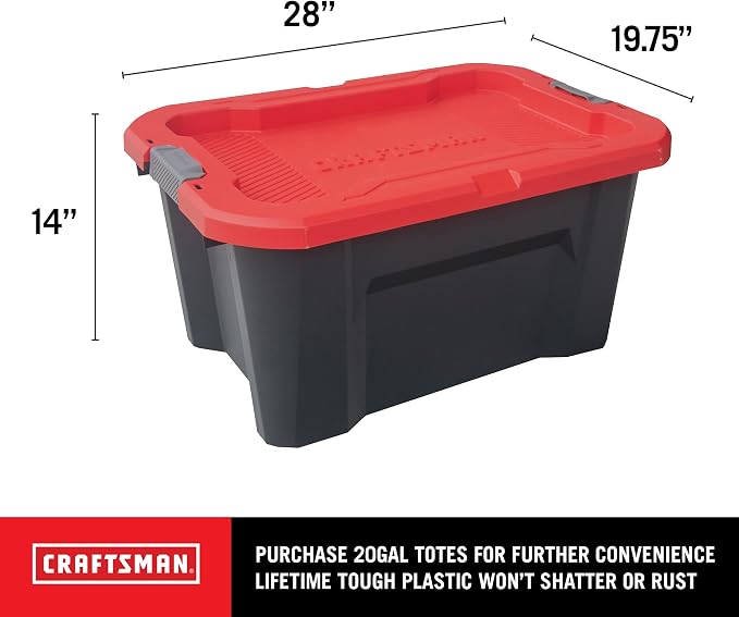 CRAFTSMAN CX 20-Gallon Heavy Duty Stackable Storage Bins - Image 2