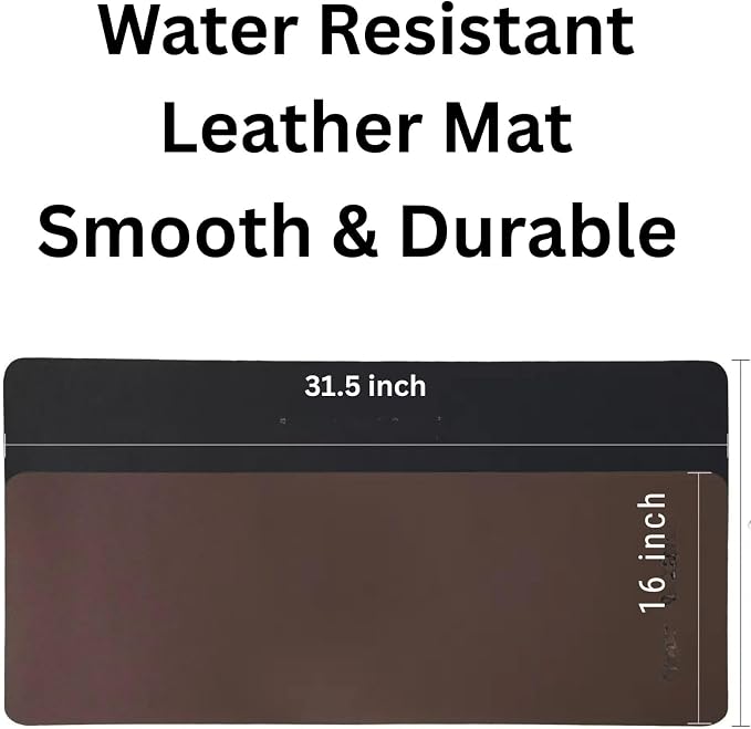 Premium Genuine Leather Desk Mat 31.5" x 15.8" Thick Office Desk Pad - Image 5