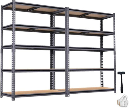 Garage Storage Shelves 2PCS, 2400 LBS Heavy Duty Shelving, Metal Garage Shelves by Unknown