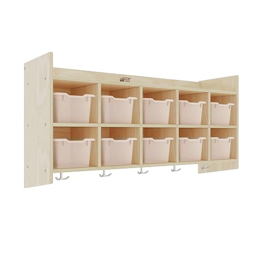 ECR4Kids 10-Section Hanging Coat Locker by ECR4Kids