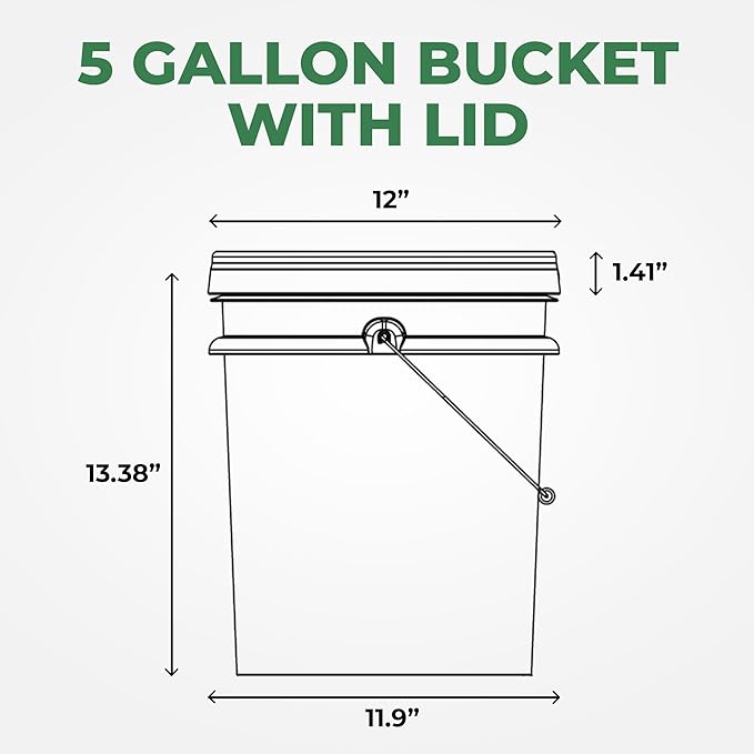 5-Gallon Dark Blue Bucket Pail Container - Image 7