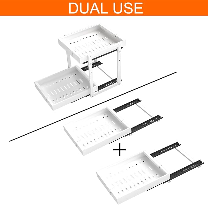 Golener 2-Tier Expandable Pull Out Cabinet Organizer - Image 6