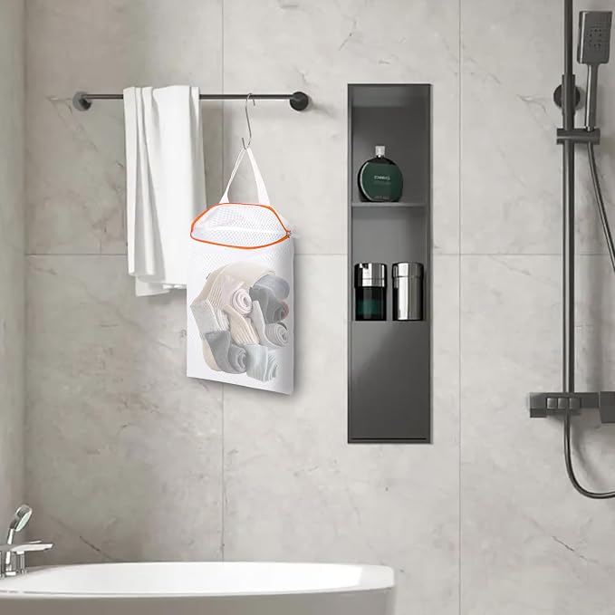 2-Pack Hanging Mesh Laundry Bags - Image 7