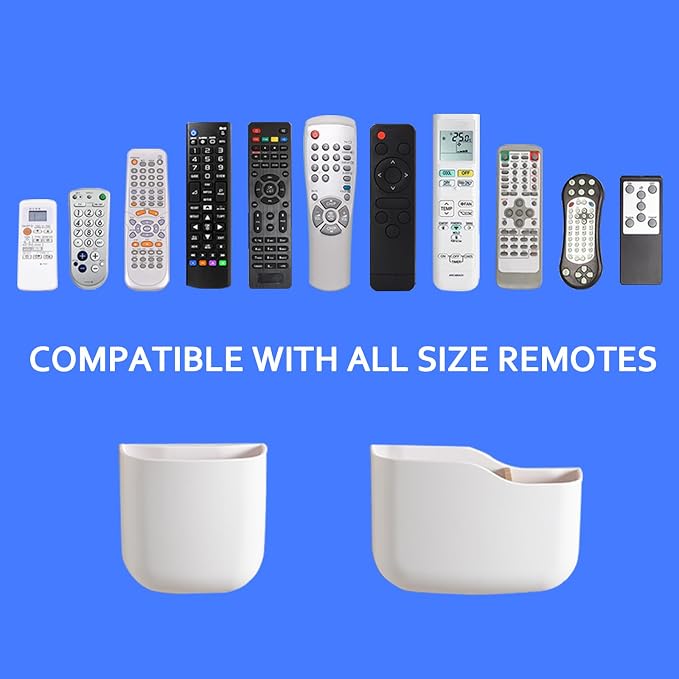 SUNFICON Wall Mount Remote Holder TV FAN Remote Control Holder Bedside Caddy - Image 2