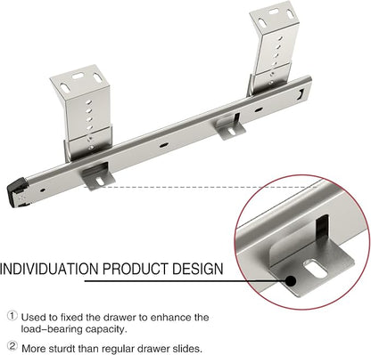 FRMSAET Sliding Keyboard Drawer Tray Hardware 12/14/16/18 inches Slides Metal - Image 2