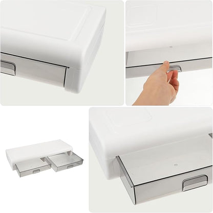 Monitor Riser Stand with Transparent Black Drawer Sturdy Computer Holder Desk - Image 4