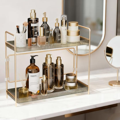 LEEDA 2 Tier Bathroom Counter Shelves, Countertop Shelf Organizer - Image 2