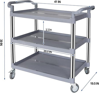 UNICOO 3-Tier Heavy Duty Rolling Utility Cart - Image 6