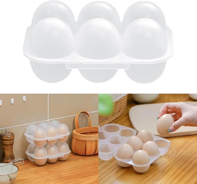 6 Grid Egg Holder Container Portable Carrier Box Hard Shell Storage Case - Image 2