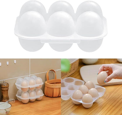 6 Grid Egg Holder Container Portable Carrier Box Hard Shell Storage Case - Image 2