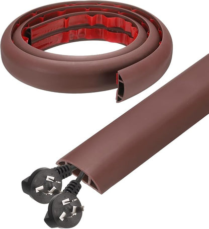 HARFINGTON 4ft Cord Cover Floor W0.6 x H0.33 Inner Channel PVC Hide Extension by HARFINGTON