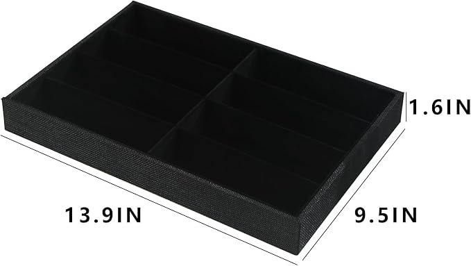 Julysky Sunglass Organizer Tray, 8 Grids Watch Holder Display Jewelry Tray - Image 5