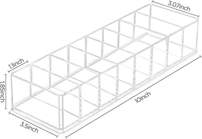HBlife 2 Pack Clear Acrylic Makeup Compact Organizer, 8 Spaces Vanity Organizer - Image 4