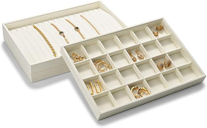 12 Grids Microfiber Jewelry Tray Bracelet Bangle Earring Tray Jewelry Display - Image 6
