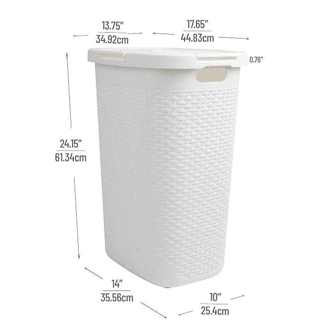Mind Reader Slim Laundry Hamper - Image 3