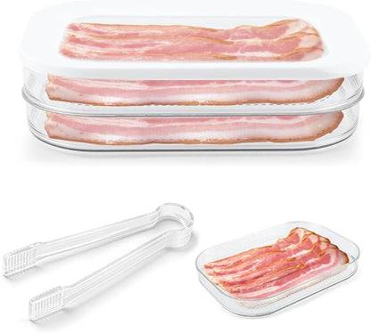Deli Meat Container for Fridge, 2 Tier Stackable Clear Deli Meats Containers - Image 7