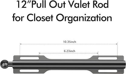 FIRJOY 12" Valet Rod for Closet Pull Out - Image 3