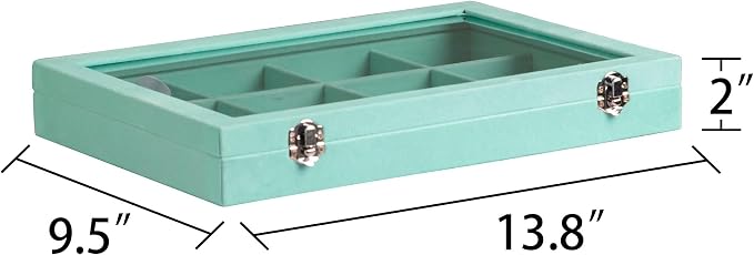 Frebeauty Velvet Jewelry Tray, 12 Grid Jewelry Organizer - Image 3
