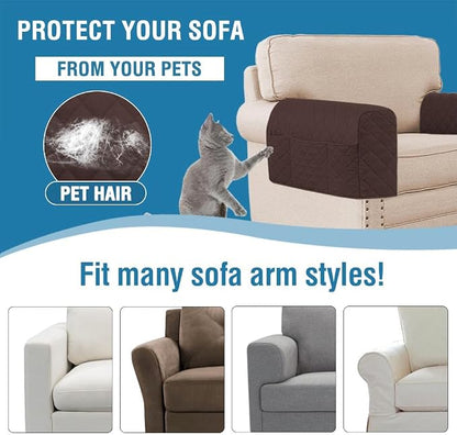 H.VERSAILTEX Couch Arm Covers Water Resistant Armrest Covers - Image 5