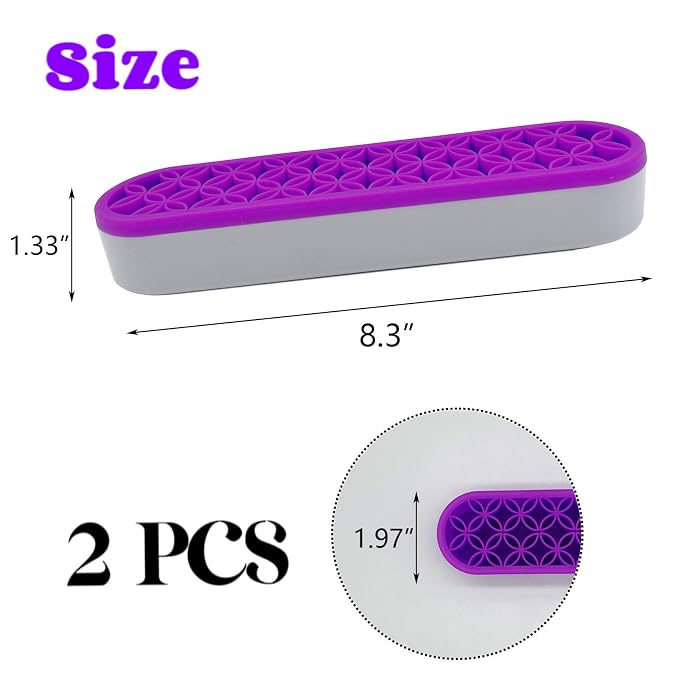 TANG SONG 2 PCS Silicone Make up Brush Holder Cosmetic Storage Box Desktop - Image 2