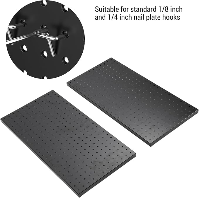 Hilitand Metal Pegboard Panels 2 Pack Heavy Duty Wall Mounted Tool Organizer - Image 5