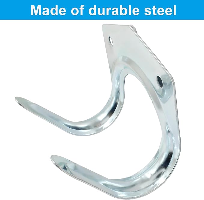 10 Pack Tool Storage Hooks Wall Mounted | Double Tool Storage Hangers, Mop - Image 4