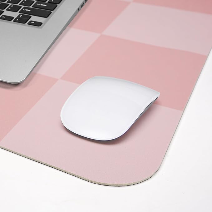 Non-Slip Pink Desk Mat, Waterproof PU Leather Protector, Large Blotter - Image 4