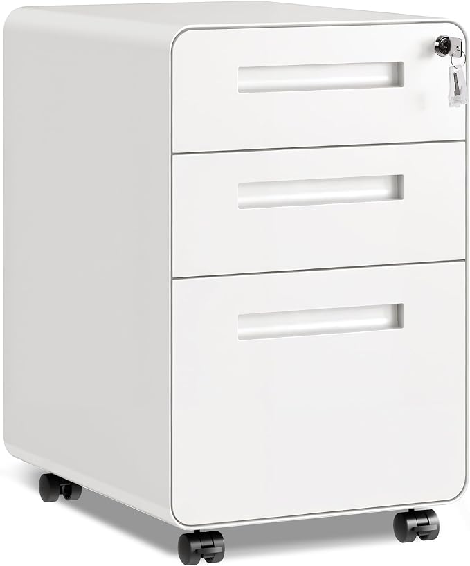 DEVAISE 3-Drawer Metal File Cabinet by DEVAISE
