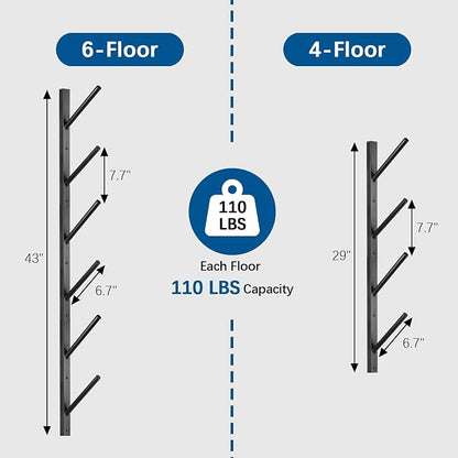 Skateboard Rack Wall Mount – Skateboard Wall Hanger, Snowboard Display Wall - Image 5